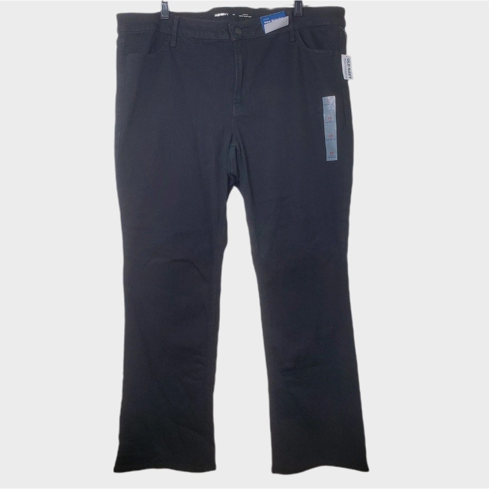 Old Navy Women's WOW Black Denim Mid Rise Bootcut Jeans NWT Size 20 New
